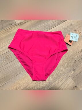 Shade & Shore high waist bikini bottom small new with tags